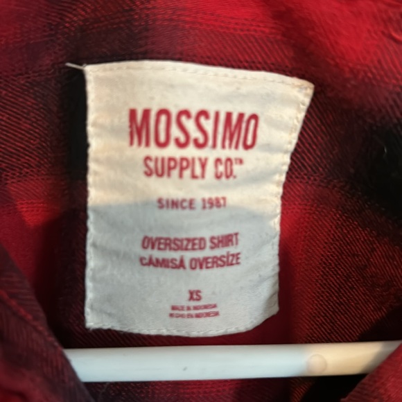 Mossimo || red, and black flannel plaid with pockets oversized - Picture 2 of 6